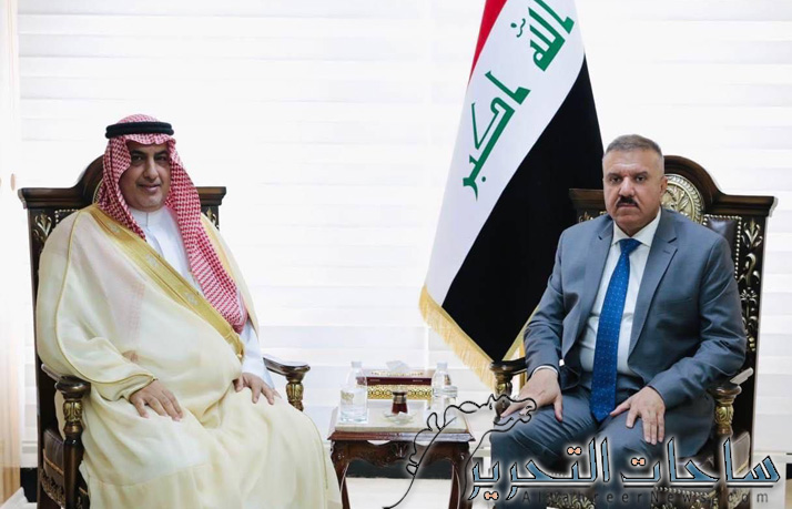 الشمري يلتقي سفير السعودية ويبحثان التعاون الثنائي بين البلدين