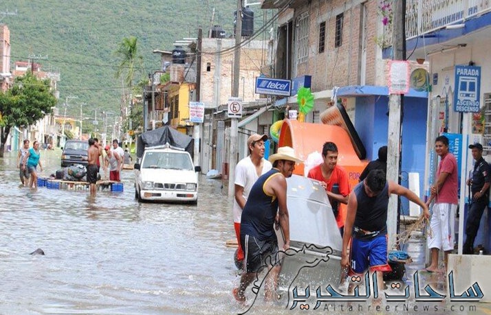 فيضانات المكسيك تخلف 7 قتلى و فقدان 9 اشخاص كحصيلة اولية