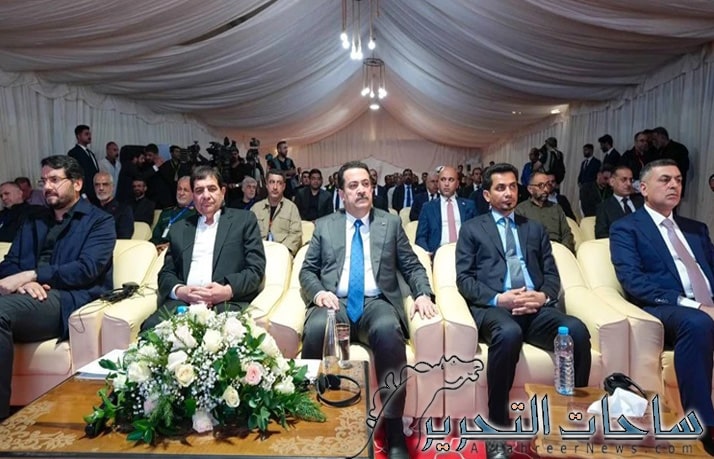 كلمة السوداني خلال احتفالية وضع حجر الاساس لمشرع الربط السككي بين العراق وايران