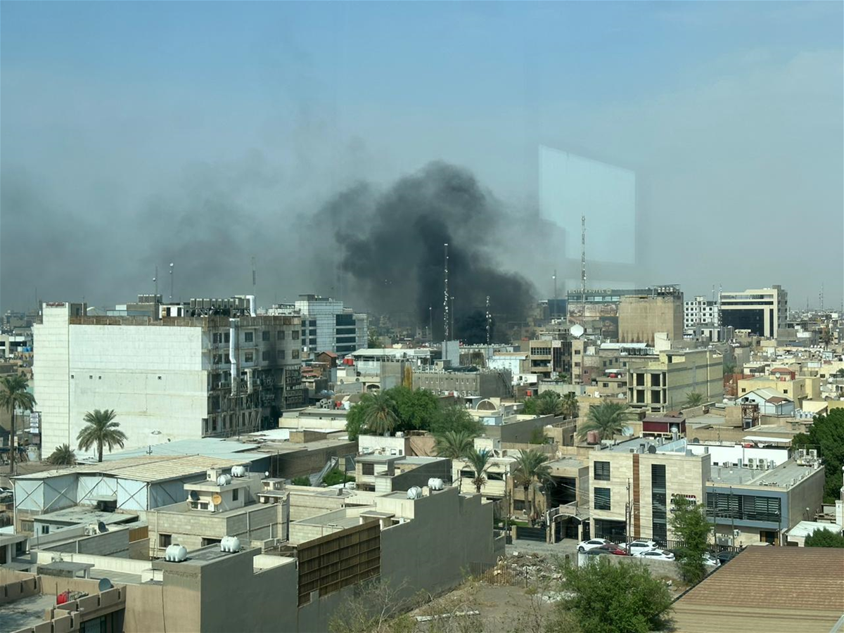 اندلاع حريق بمنطقة العرصات في بغداد