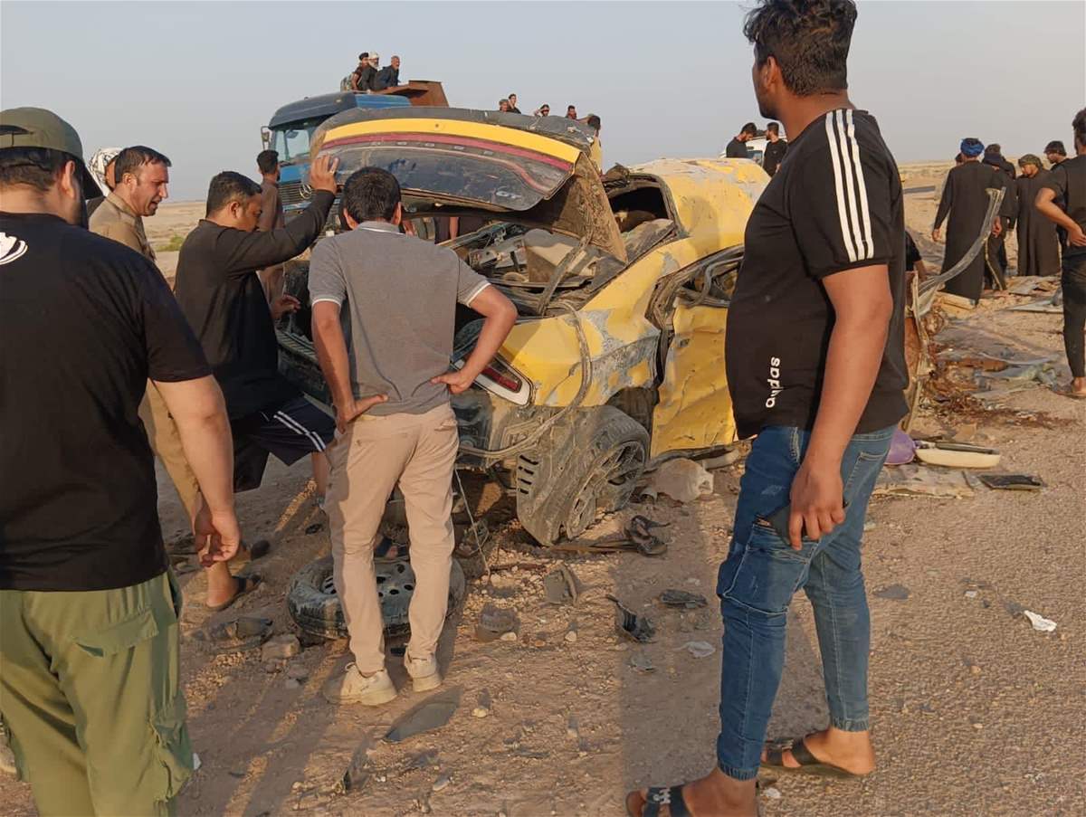 مصرع واصابة 12 زائر بينهم ايرانيون اثر حادث سير في ميسان