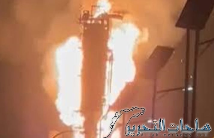 حريق يندلع في مصفاة ميناء الاحمدي في الكويت