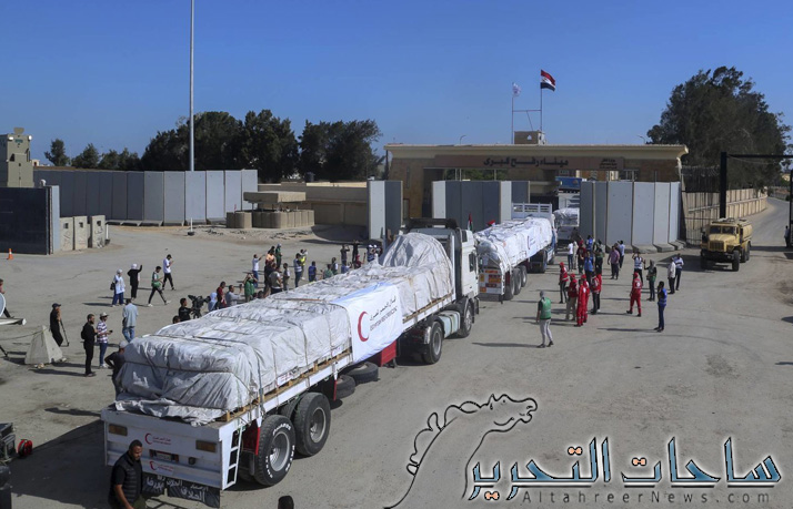 دخول 33 شاحنة مساعدات الى غزة