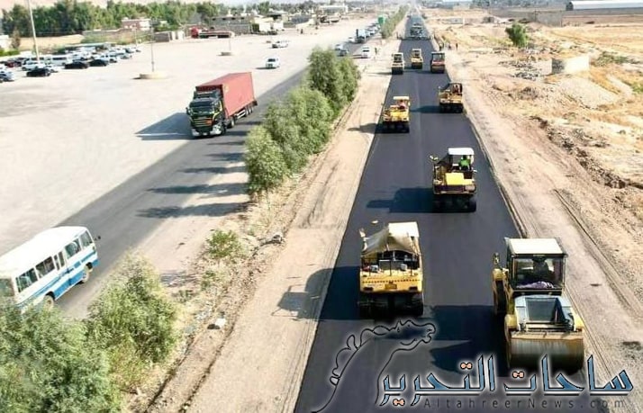 انجاز 50% من اعمال مشروع تاهيل وصيانة طريق بغداد - كركوك