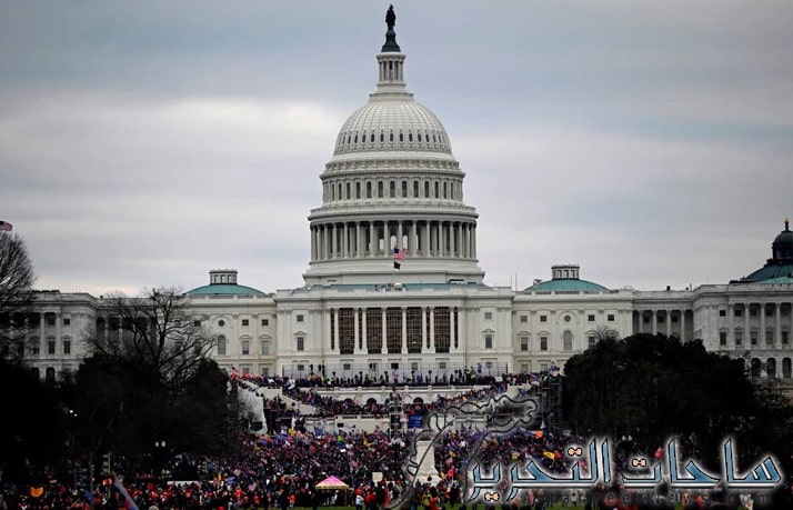 اقتحام الكونغرس الامريكي من قبل متظاهرين يطالبون بوقف النار في غزة