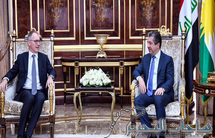 بارزاني يبحث مع السفير الايطالي القضايا الخلافية بين بغداد واربيل