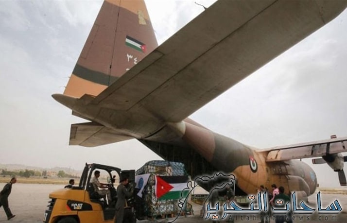 وصول اول طائرة اغاثية اردنية لمطار العريش .. تمهيدا لادخالها لقطاع غزة
