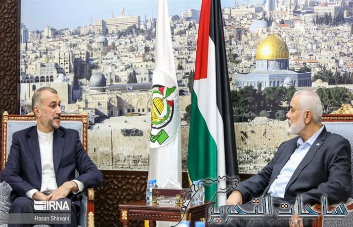 وزير الخارجية الايراني يبحث مع اسماعيل هنية التطورات في فلسطين