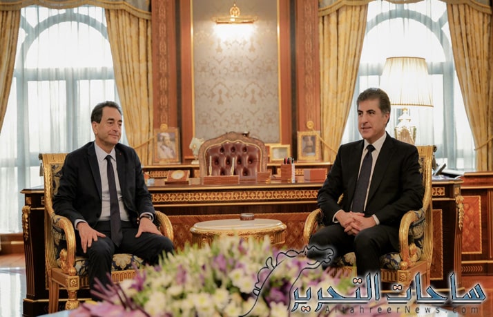 بارزاني يبحث مع السفير الفرنسي تطورات العملية السياسية في العراق