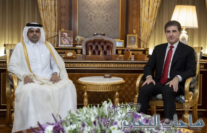بارزاني يستقبل اول قنصل عام قطري في اربيل