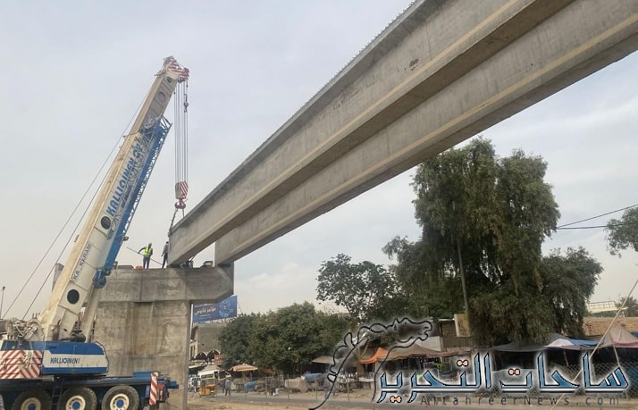 المباشرة بنصب الروافد الكونكريتية لمجسرات ساحتي عدن وصنعاء في بغداد